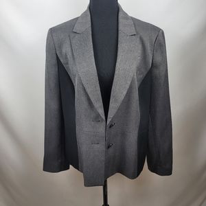 Kasper Gray & Black Panel Blazer Sz 14